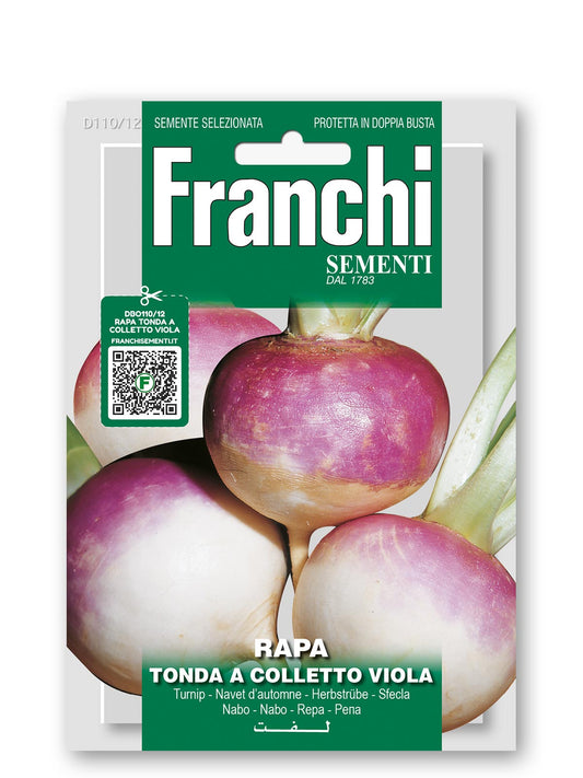 Turnip Tonda A Colletto Viola - Green's of Ireland Online Garden Shop.  Vegetable Seeds, Franchi, Daffodil Bulbs, Tulip Bulbs, Crocus Bulbs, Autumn Bulbs, Bulbs, Cheap Bulbs