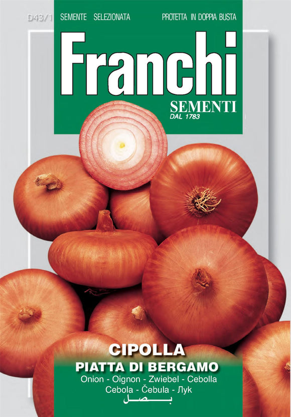 Onion 'Piatta Di Bergamo' - Green's of Ireland Online Garden Shop.  Vegetable Seeds, Franchi, Daffodil Bulbs, Tulip Bulbs, Crocus Bulbs, Autumn Bulbs, Bulbs, Cheap Bulbs