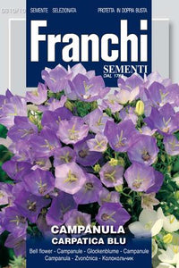 Flowers Seed Campanula Carpatica Blu "Bell Flower" - Green's of Ireland Online Garden Shop.  Vegetable Seeds, Franchi, Daffodil Bulbs, Tulip Bulbs, Crocus Bulbs, Autumn Bulbs, Bulbs, Cheap Bulbs