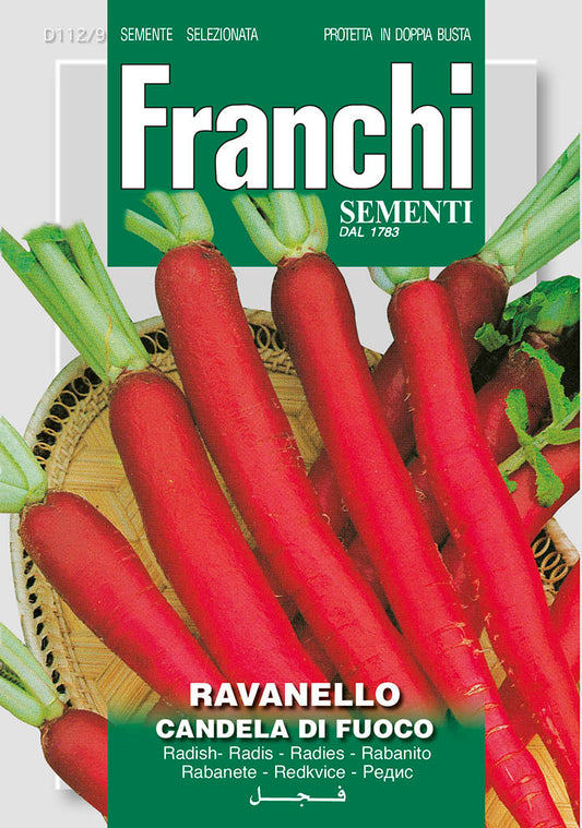 Radish 'Candela Di Fuoco' - Green's of Ireland Online Garden Shop.  Vegetable Seeds, Franchi, Daffodil Bulbs, Tulip Bulbs, Crocus Bulbs, Autumn Bulbs, Bulbs, Cheap Bulbs