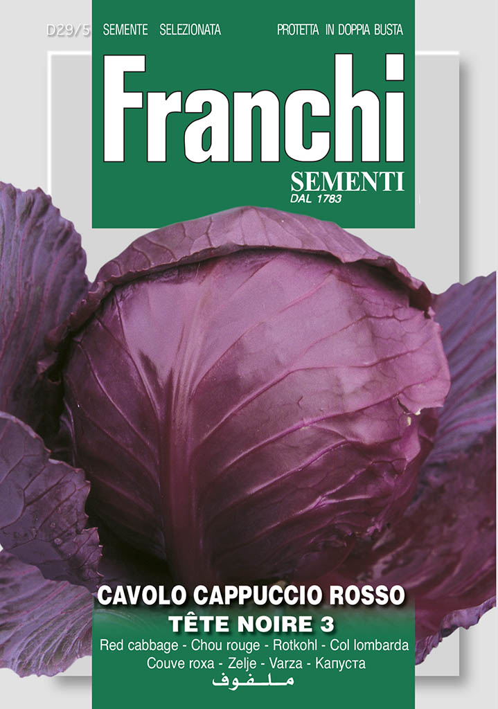 Cabbage Red Testa Nera - Green's of Ireland Online Garden Shop.  Vegetable Seeds, Franchi, Daffodil Bulbs, Tulip Bulbs, Crocus Bulbs, Autumn Bulbs, Bulbs, Cheap Bulbs