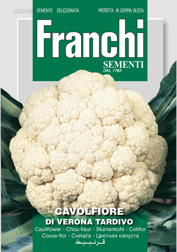 Cauliflower  Verona Tardivo - Green's of Ireland Online Garden Shop.  Vegetable Seeds, Franchi, Daffodil Bulbs, Tulip Bulbs, Crocus Bulbs, Autumn Bulbs, Bulbs, Cheap Bulbs