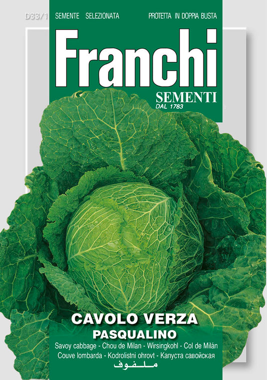Savoy Cabbage Pasqualino  - Green's of Ireland Online Garden Shop.  Vegetable Seeds, Franchi, Daffodil Bulbs, Tulip Bulbs, Crocus Bulbs, Autumn Bulbs, Bulbs, Cheap Bulbs