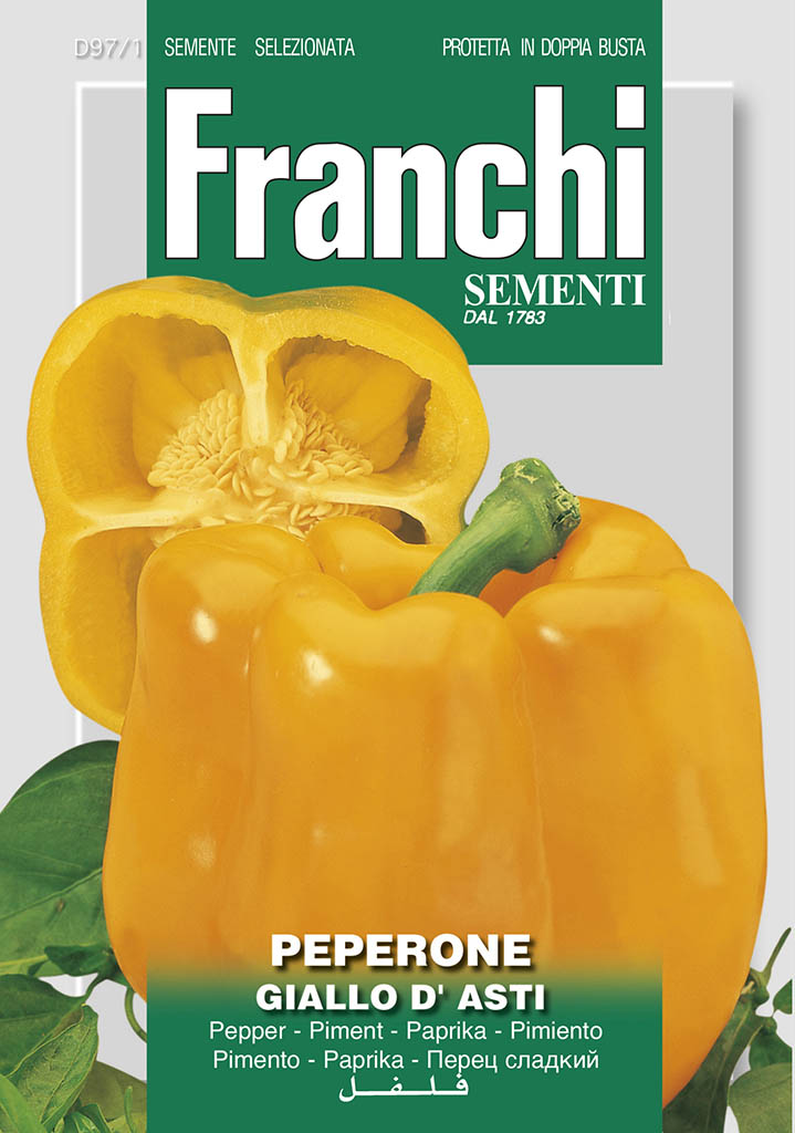 Pepper Giallo Of Asti - Green's of Ireland Online Garden Shop.  Vegetable Seeds, Franchi, Daffodil Bulbs, Tulip Bulbs, Crocus Bulbs, Autumn Bulbs, Bulbs, Cheap Bulbs