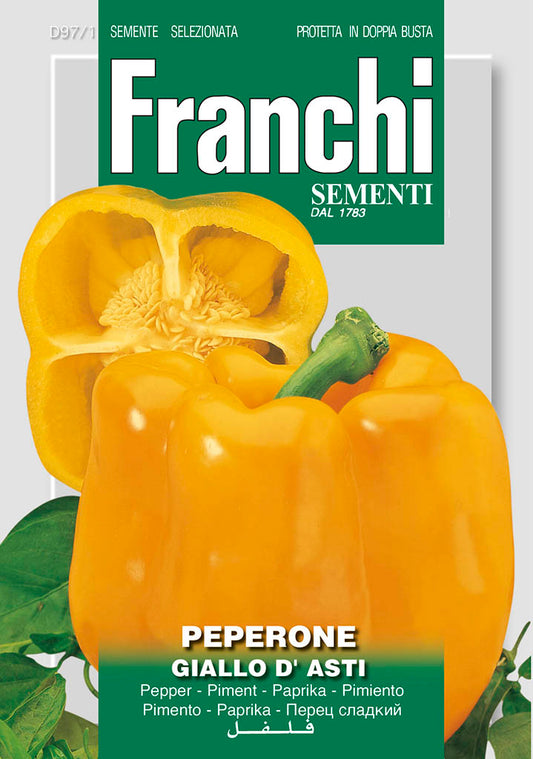Pepper Giallo Of Asti - Green's of Ireland Online Garden Shop.  Vegetable Seeds, Franchi, Daffodil Bulbs, Tulip Bulbs, Crocus Bulbs, Autumn Bulbs, Bulbs, Cheap Bulbs