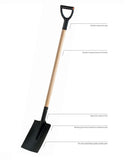 Ermet Garden Shovel Straight spade • Beech, lacquered, strong handle • Ergonomic HDPE grip • Hardened steel head Made 100% in EU. Weight 1700g Length 1250mm Colour Black/Natural Material Hardened steel, beech wood. Made in 100% in EU Green's of Ireland - Online Garden Shop