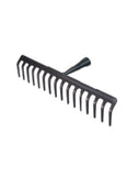 Ermet Garden Rake14 teeth rake • Beech, lacquered, strong handle • Hardened steel head Made 100% in EU. Weight 1400g Length 1300mm Colour Black/Natural Material Hardened steel, beech wood. Made in 100% in EU Green's of Ireland - Online Garden Shop